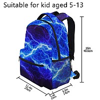 Mnsruu Lightning Backpack For Boy Teenage Girls Rucksack Starry Lightning Pattern Backpack Kid 14 Inch Laptop Backpack Lightning