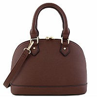 Ziparound Classic Dome Satchel Coffee