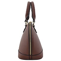 Ziparound Classic Dome Satchel Coffee