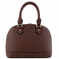 Ziparound Classic Dome Satchel Coffee