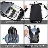 Fengdong 35L Lightweight Foldable Waterproof Packable Travel Hiking Backpack Daypack For Men Women Black