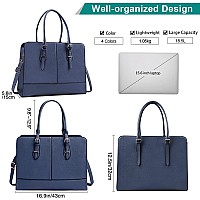 Laptop Bag For Women Leather Work Tote 156 Inch Laptop For Computer Bag Waterproof Business Office Professional Large Capacity