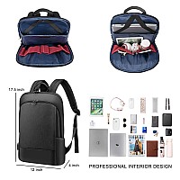 Lovevook Slim Laptop Backpack For Men Lightweight Leather Business Laptop Bag For Women Unisex Computer Bag Purse For Commutin