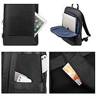 Lovevook Slim Laptop Backpack For Men Lightweight Leather Business Laptop Bag For Women Unisex Computer Bag Purse For Commutin