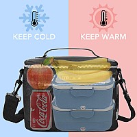 Tirrinia Insulated Lunch Bag For Women Men Leakproof Thermal Reusable Lunch Box Tote For Adult Lunch Cooler For Office Work B