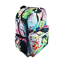 Disney Princess Mulan Deluxe Oversize Print Large 16 Backpack With Laptop Compartment A19733