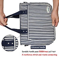 Scorlia Insulated Lunch Bag Large Lunch Tote Bag With Removable Shoulder Strap Durable Reusable Cooler Lunch Box With Side Poc