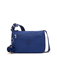 Kipling Womens Womens Callie Bag Organize Accessories Spacious Interior Adjustable Strap Nyl Shoulder Bag Ink Blue Tonal