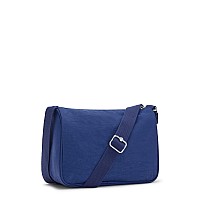 Kipling Womens Womens Callie Bag Organize Accessories Spacious Interior Adjustable Strap Nyl Shoulder Bag Ink Blue Tonal