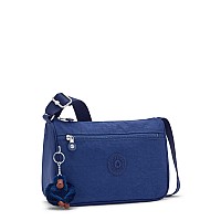 Kipling Womens Womens Callie Bag Organize Accessories Spacious Interior Adjustable Strap Nyl Shoulder Bag Ink Blue Tonal