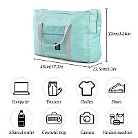 Foldable Travel Duffel Bag Waterproof Lightweight Carryon Bags For Travel Holiday Shopping Outing Gymblue