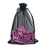 Ansley Shop 50Pcs 12X16 Inches Organza Gift Bags With Drawstring Gift Packaging Big Bags Black