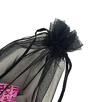 Ansley Shop 50Pcs 12X16 Inches Organza Gift Bags With Drawstring Gift Packaging Big Bags Black