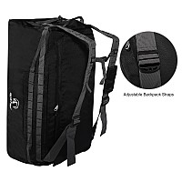 Redcamp 140L Foldable Duffle Bag With Wheels And Backpack Straps 1680D Oxford Extra Large Rolled Duffel Bag Backpack For Campin