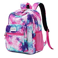 Abshoo Classical Basic Womens Galaxy School Backpack For College Teen Girls Water Resistant Bookbag Galaxy Rose Red