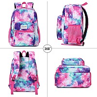 Abshoo Classical Basic Womens Galaxy School Backpack For College Teen Girls Water Resistant Bookbag Galaxy Rose Red