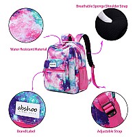 Abshoo Classical Basic Womens Galaxy School Backpack For College Teen Girls Water Resistant Bookbag Galaxy Rose Red