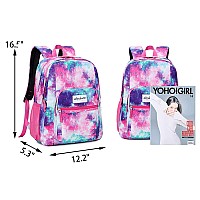 Abshoo Classical Basic Womens Galaxy School Backpack For College Teen Girls Water Resistant Bookbag Galaxy Rose Red