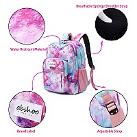 Abshoo Classical Basic Womens Galaxy School Backpack For College Teen Girls Water Resistant Bookbag Galaxy Pink