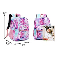 Abshoo Classical Basic Womens Galaxy School Backpack For College Teen Girls Water Resistant Bookbag Galaxy Pink