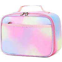 Kids Lunch Box Boys Girls Insulated Lunch Cooler Bag Reusable Lunch Tote Kit For School Travel Y064 Rainbow