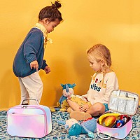 Kids Lunch Box Boys Girls Insulated Lunch Cooler Bag Reusable Lunch Tote Kit For School Travel Y064 Rainbow