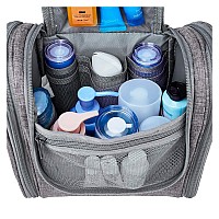 Narwey Hanging Travel Toiletry Bag Cosmetic Make up Organizer for Women and Men (Medium, Grey)