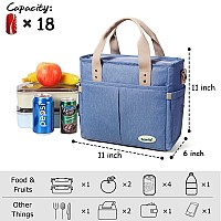 Scorlia Insulated Lunch Bag Large Lunch Tote Bag With Removable Shoulder Strap Durable Reusable Cooler Lunch Box Bag With Side