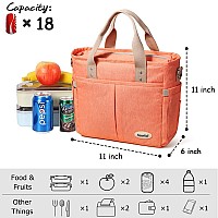 Scorlia Insulated Lunch Bag Large Lunch Tote Bag With Removable Shoulder Strap Durable Reusable Cooler Lunch Box Container Ta