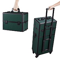 Yaheetech Makeup Train Case 3 In 1 Professional Cosmetic Trolley Multifunctional Organizers Large Storage Traveling Cart Trunk