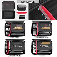 Vamson Large Carrying Case For Gopro Hero 11 10 9 8 7 6 5 4 3Dji Osmo Actionakasoapemaninsta360 One X Camera And Accessories