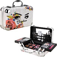 Ver Beauty Makeup Box with Makeup Included - Makeup Train Case with Travel Makeup Mirror - Professional Makeup Case Organizer with 2 trays - Perfect Cosmetic Organizer and Makeup Gift Set for Women