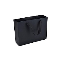 Huaprint Black Paper Bagsshopping Bags With Ribbon Handles20Pcs106X83X31Craft Gift Bags For Clothesbulk Lunch Bagsretai