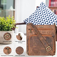 Crossbody Bags For Women Real Leather Small Vintage Adjustable Shoulder Bag Wood