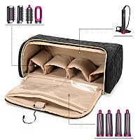 Yarwo Travel Case Compatible For Dyson Airwrap Complete Styler And Attachments Portable Storage Bag With Hanging Hook For Hair