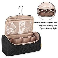 Yarwo Travel Case Compatible For Dyson Airwrap Complete Styler And Attachments Portable Storage Bag With Hanging Hook For Hair