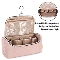 Yarwo Travel Case Compatible For Dyson Airwrap Complete Styler All Models And Attachments Portable Storage Bag With Hanging Hoo