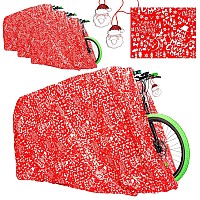 Aboofx 3 Packs Christmas Jumbo Bike Gift Bags 80 X 60 Inches Large Jumbo Bicycle Gift Bags With Tags String Ties For Bicycles