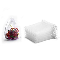 Tendwarm 50Pcs 5X7 Inches Drawstring Organza Gift Bag Jewelry Favor Pouches Mesh Bags Drawstring Candy Bags