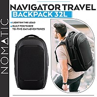 Nomatic Navigator Travel Backpack 32L Backpack With Laptop Compartment And 9L Builtin Expansion Antitheft Carryon Backpac