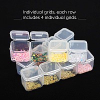 Cosics Rhinestone Storage Organizer Box 28 Grid Clear Plastic False Nail Art Accessories Tool Case Display Holder Empty Contai