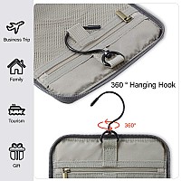 Bagsmart Hanging Toiletry Bag Leather Dopp Kit Large Travel Kit Waterresistant For Full Sized Container Toiletries Cosmetics