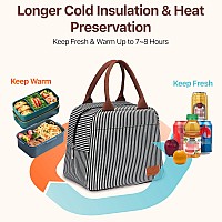 Bagseri Insulated Lunch Bag Women Lunch Bag For Women Men Reusable Lunch Box Leakproof Thermal Cooler Sack Food Handbags Case