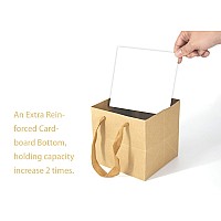 Huaprint Brown Paper Bagsgift Bags With Handles24 Pack Large Gift Bags8X8X8Inch Heavy Duty Grocery Shopping Bagwedding Part