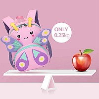 Camtop Cute Kids Toddler Backpack Girls Small 3D Cartoon School Bookbags Age 13 Daycare Nursary Travel Bags Butterflypink