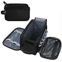 Buruis Extra Large Toiletry Bag For Men Travel Toiletry Organizer Dopp Kit Waterresistant Shaving Bag Pu Leather Cosmetic Org