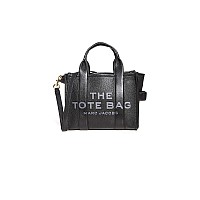 Marc Jacobs Womens The Leather Small Tote Bag Black One Size