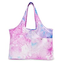 Zooeass Women Colorful Large Tote Shoulder Handbag Waterproof Tote Bag Multifunction Nylon Travel Shouldertie Dye Pink Blue