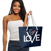 Littlearth Womens Nfl Houston Texans Love Tote Team Color 19 L X 6 W X 14 H