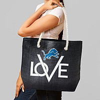 Littlearth Womens Nfl Detroit Lions Love Tote Team Color 19 L X 6 W X 14 H